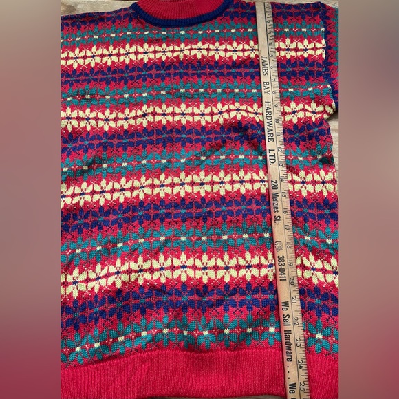 Vintage 1980s abstract Esprit men’s sweater medium - Picture 3 of 6